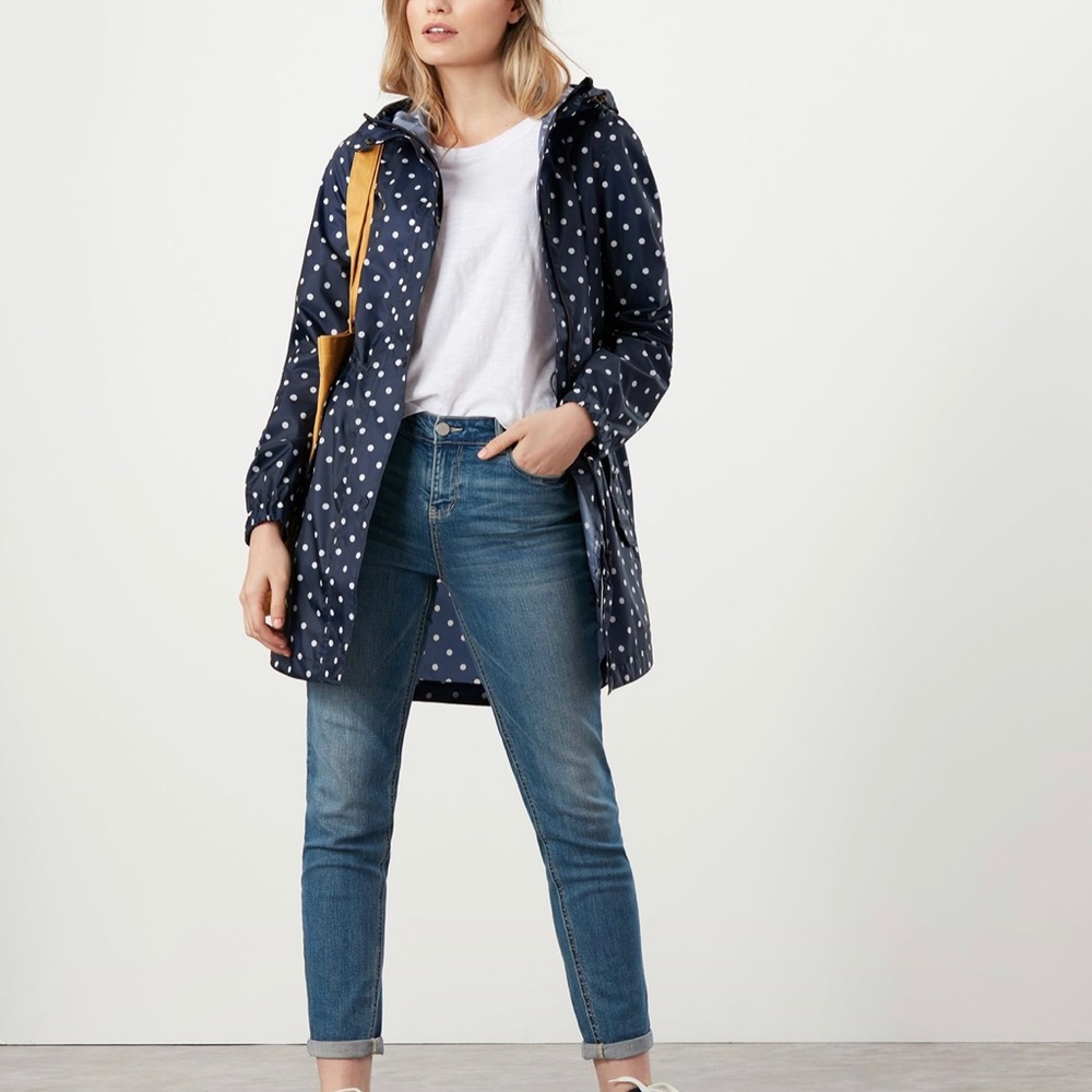 NWT Joules Golightly Packable Raincoat in Navy Spot ⚓️⛵️ - Picture 6 of 9